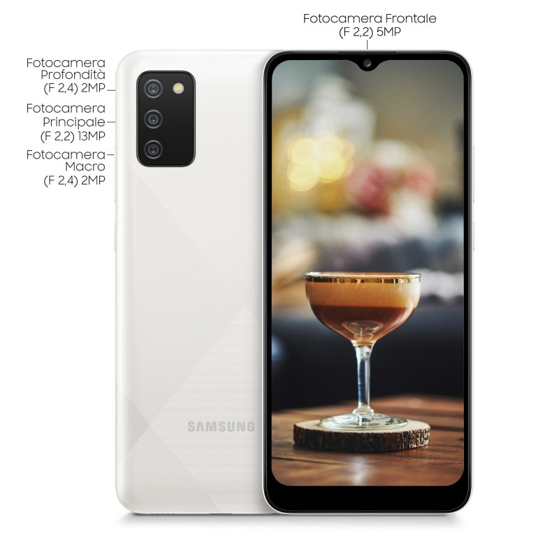 Samsung Galaxy A02s SM-A025GZWEEUE smartphone 16,5 cm (6.5") 4G USB Type-C 3 Go 32 Go 5000 mAh Blanc