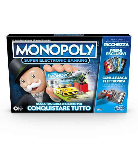 Hasbro Monopoly Super Electronic Banking Adultes et enfants Simulation économique