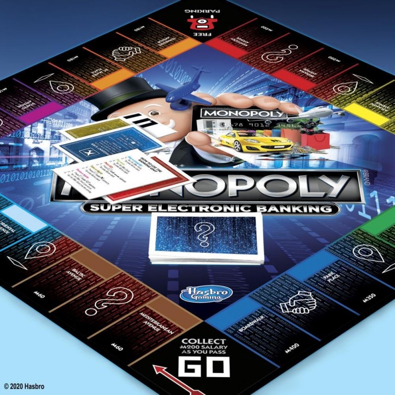 Hasbro Monopoly Super Electronic Banking Adultes et enfants Simulation économique