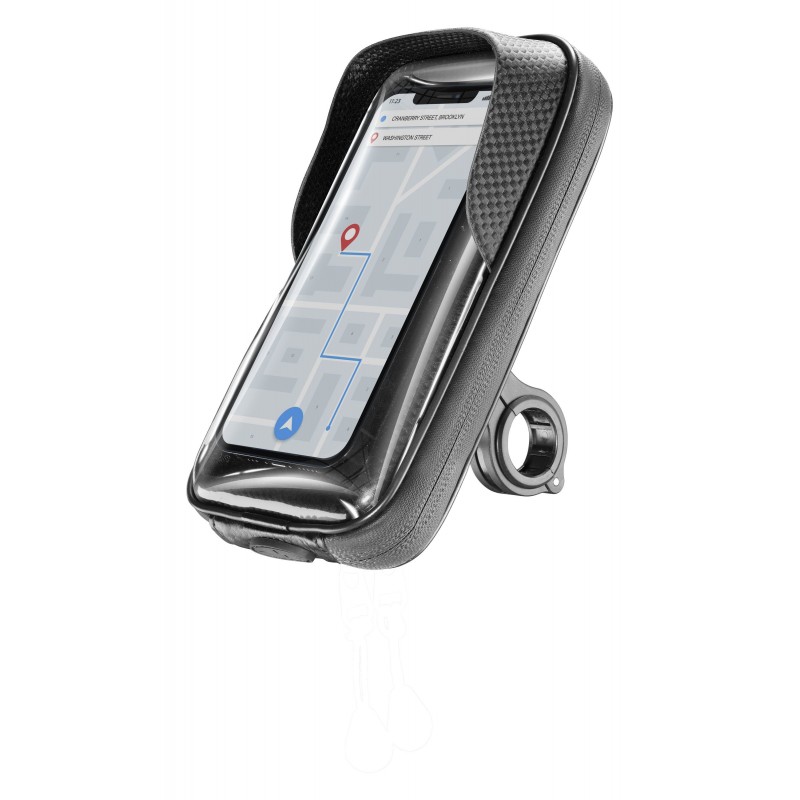 Cellularline Rider Shield - Universal Waterproof smartphone holder for handlebars Black