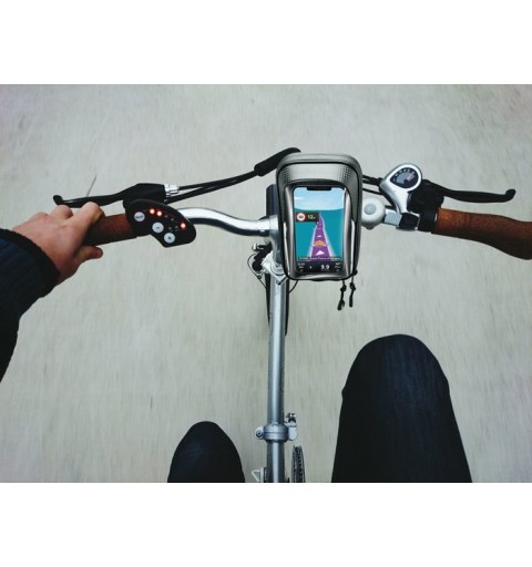 Cellularline Rider Shield - Universal Supporto smartphone impermeabile da manubrio Nero