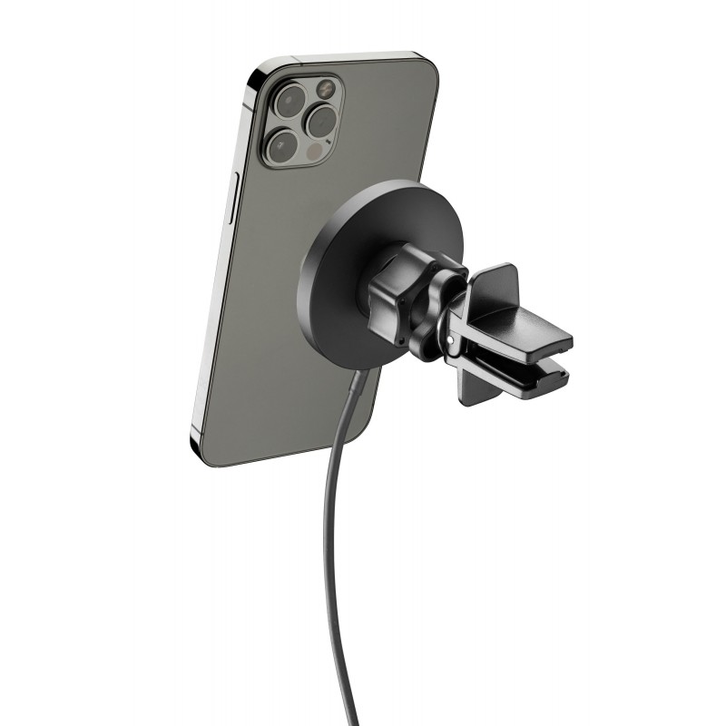 Cellularline Touch Air Mag - iPhone 12 and later Supporto smartphone da auto magnetico per sistema MagSafe con carica wireless