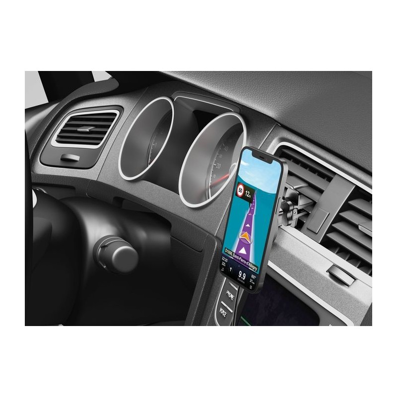 Cellularline Touch Air Mag - iPhone 12 and later Supporto smartphone da auto magnetico per sistema MagSafe con carica wireless