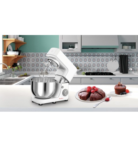 Moulinex Impastatrice Masterchef Essential robot da cucina 800 W 4,8 L Bianco, Grigio