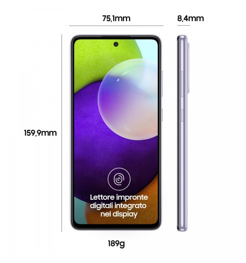 Samsung Galaxy A52 4G SM-A525FLVGEUE smartphone 16,5 cm (6.5") Double SIM Android 11 USB Type-C 6 Go 128 Go 4500 mAh Violet