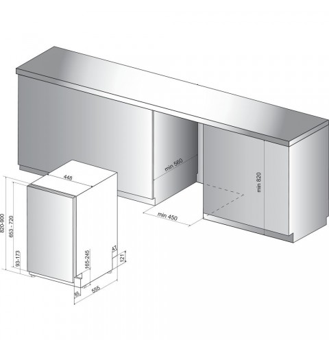 Whirlpool WSIC 3M17 lavastoviglie A scomparsa totale 10 coperti F