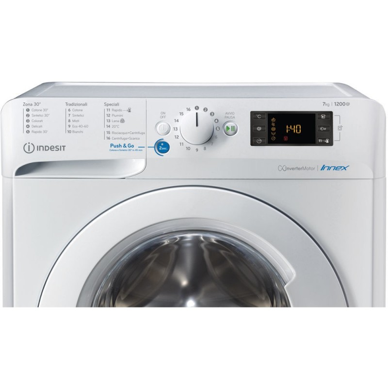 Indesit BWSE 71283X W IT N machine à laver Charge avant 7 kg 1200 tr min D Blanc