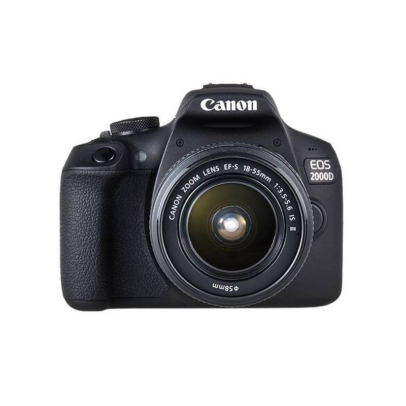 Canon EOS 2000D + 18-55 IS Kit SLR Camera Kit 24.1 MP CMOS 6000 x 4000 pixels Black