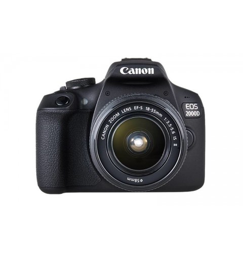 Canon EOS 2000D + 18-55 IS Kit Kit d'appareil-photo SLR 24,1 MP CMOS 6000 x 4000 pixels Noir