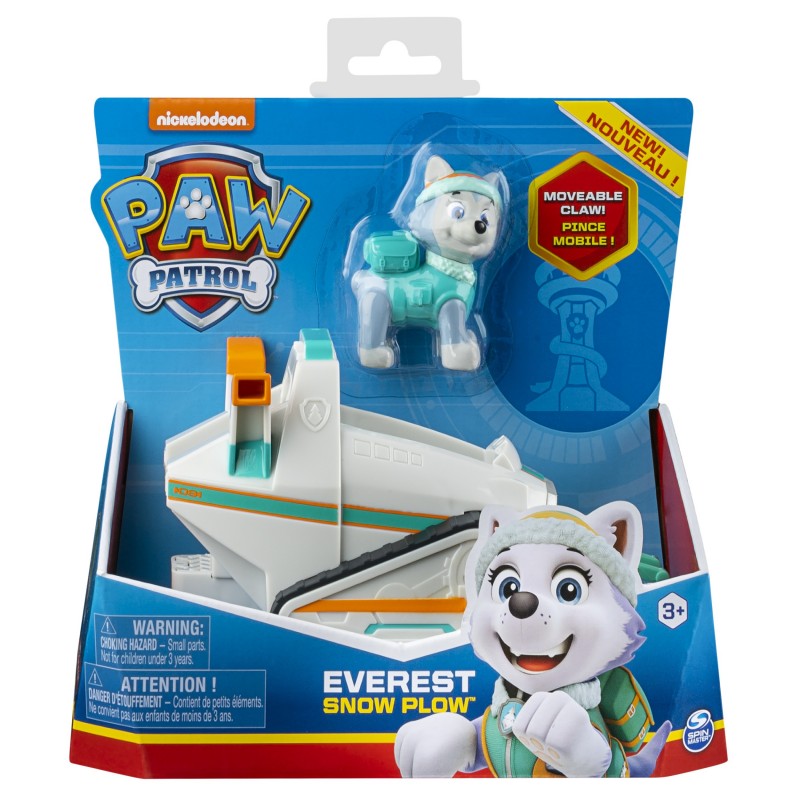 PAW Patrol PATRULLA CANINA - QUITANIEVES + FIGURA EVEREST - Coche Quitanieves con 1 Figura Everest Patrulla Canina - 6061802 -