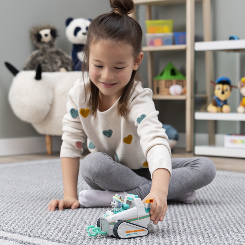 PAW Patrol PATRULLA CANINA - QUITANIEVES + FIGURA EVEREST - Coche Quitanieves con 1 Figura Everest Patrulla Canina - 6061802 -
