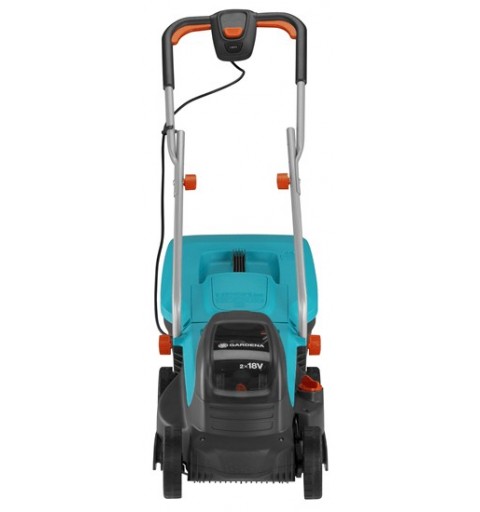 Gardena PowerMax Cortacésped de empuje a gasolina Batería Negro, Azul, Naranja