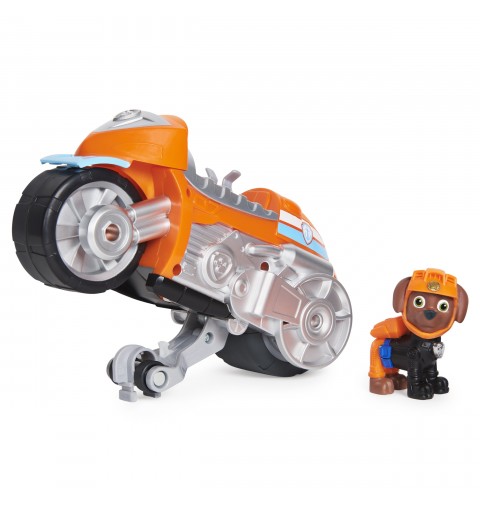 PAW Patrol PATRULLA CANINA - MOTO JUGUETE MOTO PUPS ZUMA - Motocicleta de Fricción Deluxe con Función de Caballito y Figura