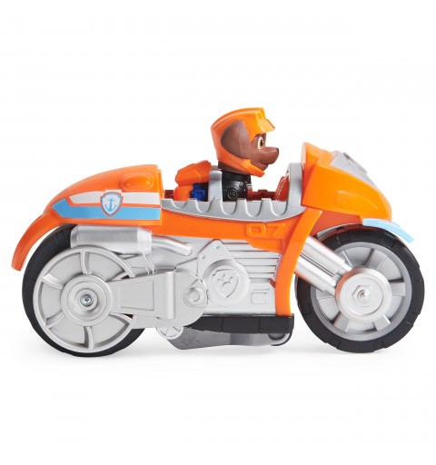 PAW Patrol PATRULLA CANINA - MOTO JUGUETE MOTO PUPS ZUMA - Motocicleta de Fricción Deluxe con Función de Caballito y Figura