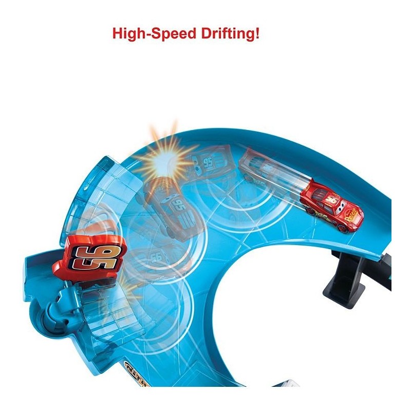 Mattel Disney Pixar Cars Rusteze Double Circuit Speedway Spielzeugauto-Fahrbahn Kunststoff