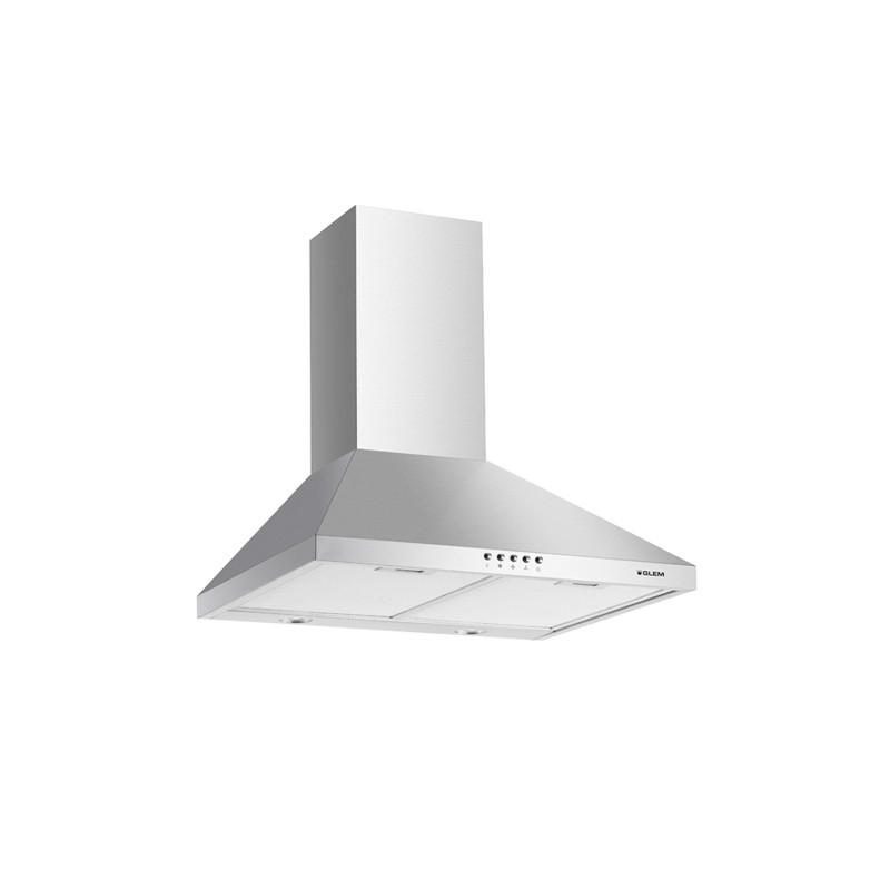Glem Gas GHP645IX cooker hood Built-in Silver, Stainless steel 498 m³ h C