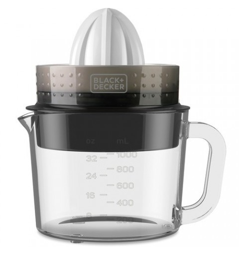 Black & Decker BXCJ30E electric citrus press 1 L 30 W Black, Transparent