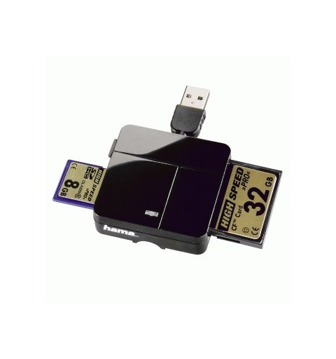 Hama Lettore USB 2.0 "ALL IN 1" con cavo, MS, MS DUO, MS PRO, SD, SD HC, SDXC, MMC, MSD, MSD HC, MSD XC, nero, blister