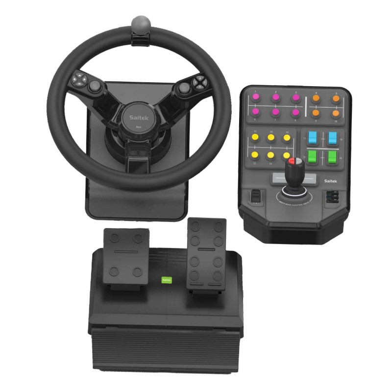 Logitech G G Heavy Equipment Bundle Farm Sim Controller Nero USB Sterzo + Pedali Analogico Digitale