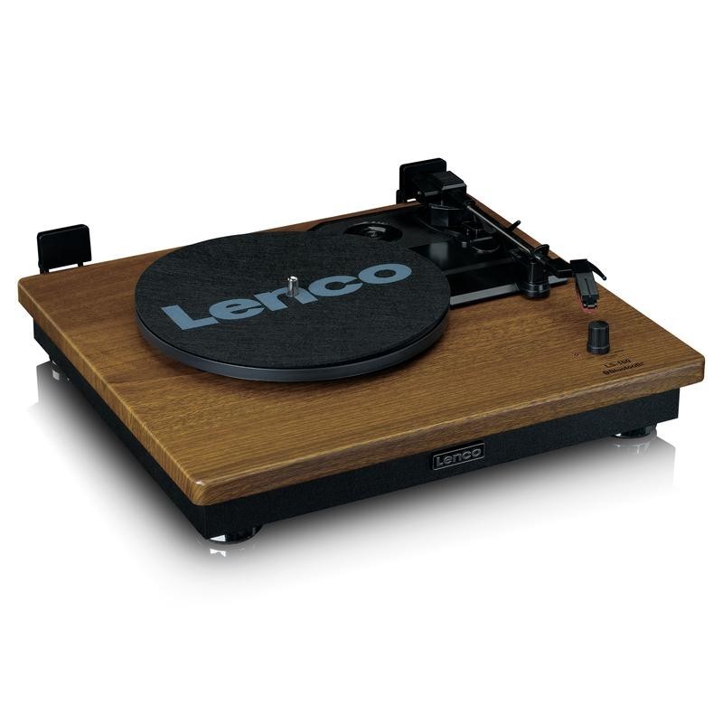 Lenco LS-100WD audio turntable Belt-drive audio turntable Black, Oak