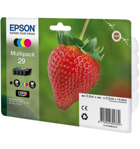 Epson Strawberry 29 CMYK ink cartridge 1 pc(s) Original Standard Yield Black, Cyan, Magenta, Yellow