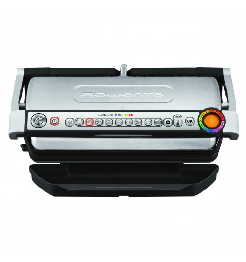 Rowenta GR722D Optigrill+ XL Bistecchiera Intelligente con 9 Programmi di Cottura Automatici, Nero Argento 48x37.5x23cm