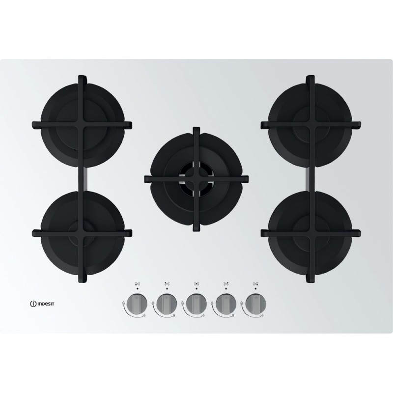 Indesit ING 72T WH hob White Built-in 73 cm Gas 5 zone(s)