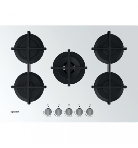 Indesit ING 72T WH hobs Blanco Integrado 73 cm Encimera de gas 5 zona(s)