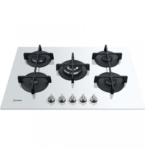 Indesit ING 72T WH hobs Blanco Integrado 73 cm Encimera de gas 5 zona(s)