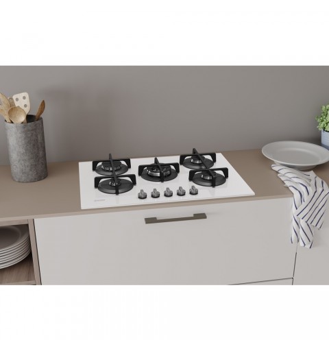 Indesit ING 72T WH hob White Built-in 73 cm Gas 5 zone(s)