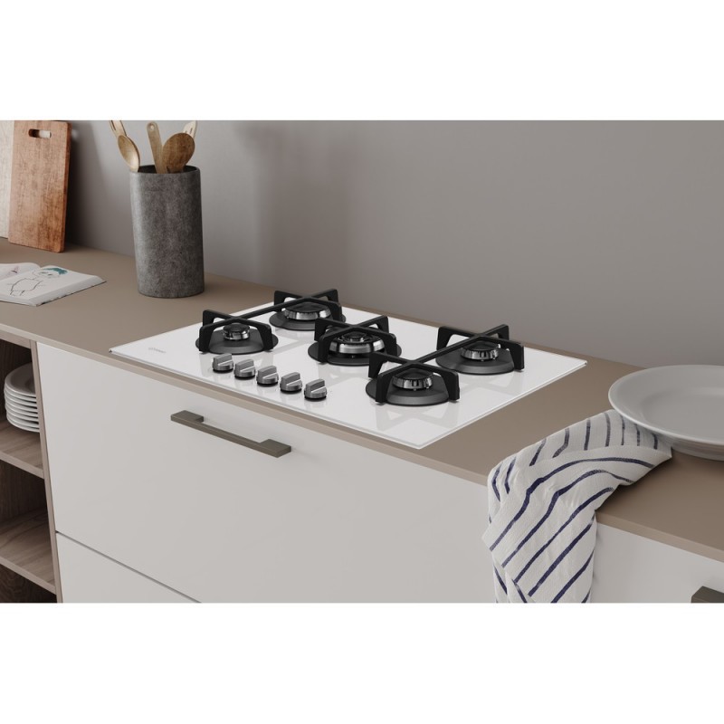 Indesit ING 72T WH hob White Built-in 73 cm Gas 5 zone(s)