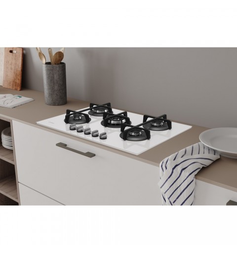 Indesit ING 72T WH hob White Built-in 73 cm Gas 5 zone(s)
