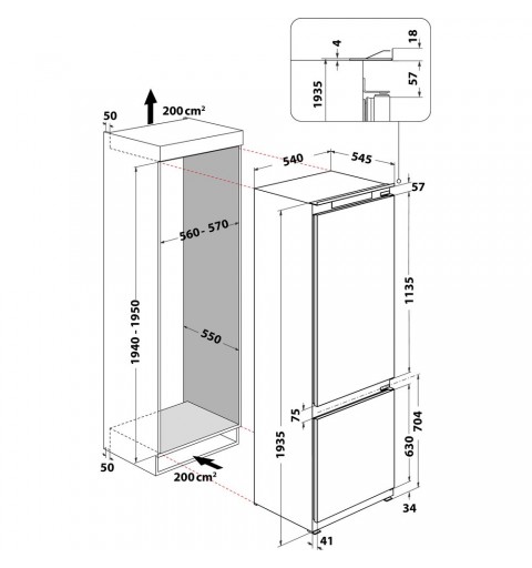 Whirlpool ART 96101 fridge-freezer Built-in 306 L F White
