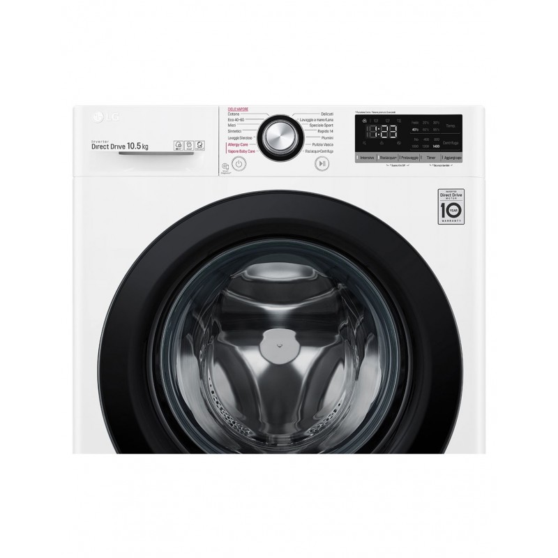 LG F4WV310S6E machine à laver Charge avant 10,5 kg 1400 tr min B Blanc