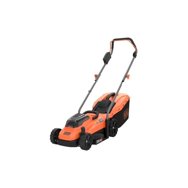 Black & Decker BCMW3318L2 Schubrasenmäher Akku Schwarz, Orange