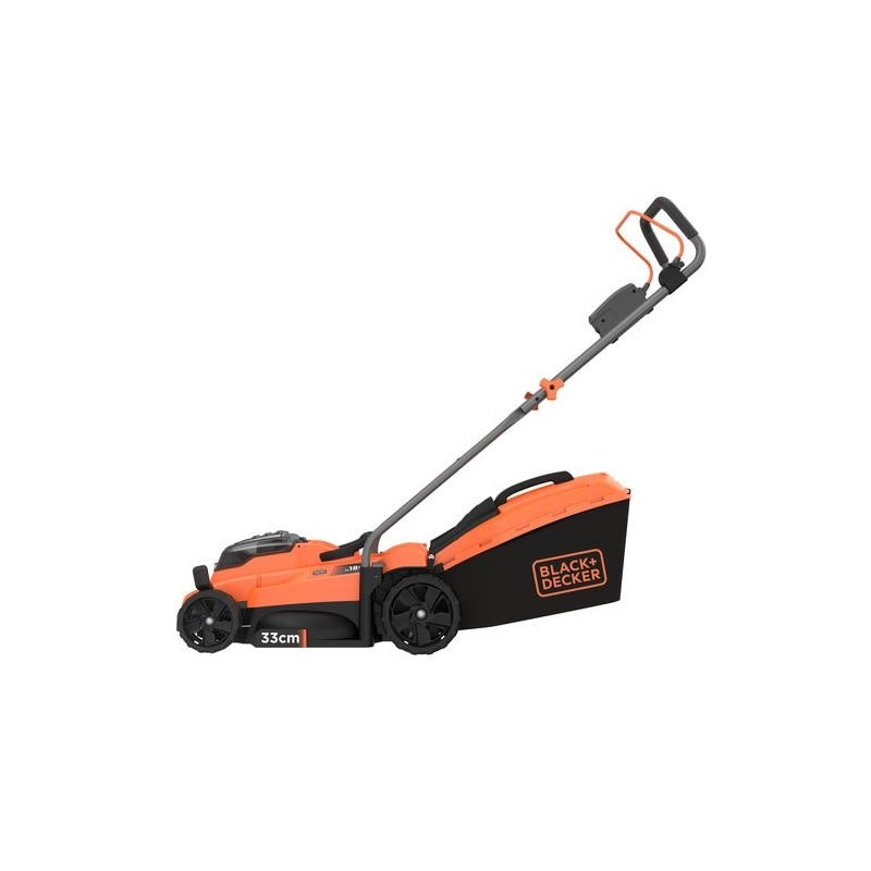 Black & Decker BCMW3318L2 Tagliaerba a spinta Batteria Nero, Arancione