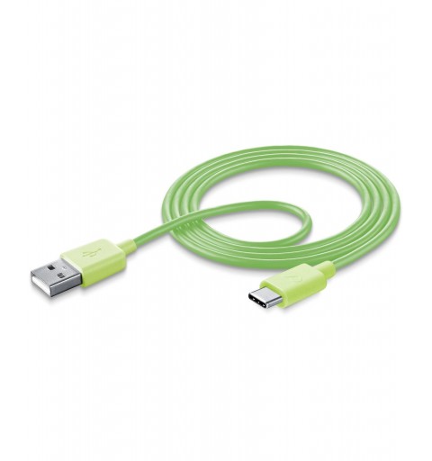 Cellularline USBDATATYCSMART câble USB 1 m USB A USB C Vert