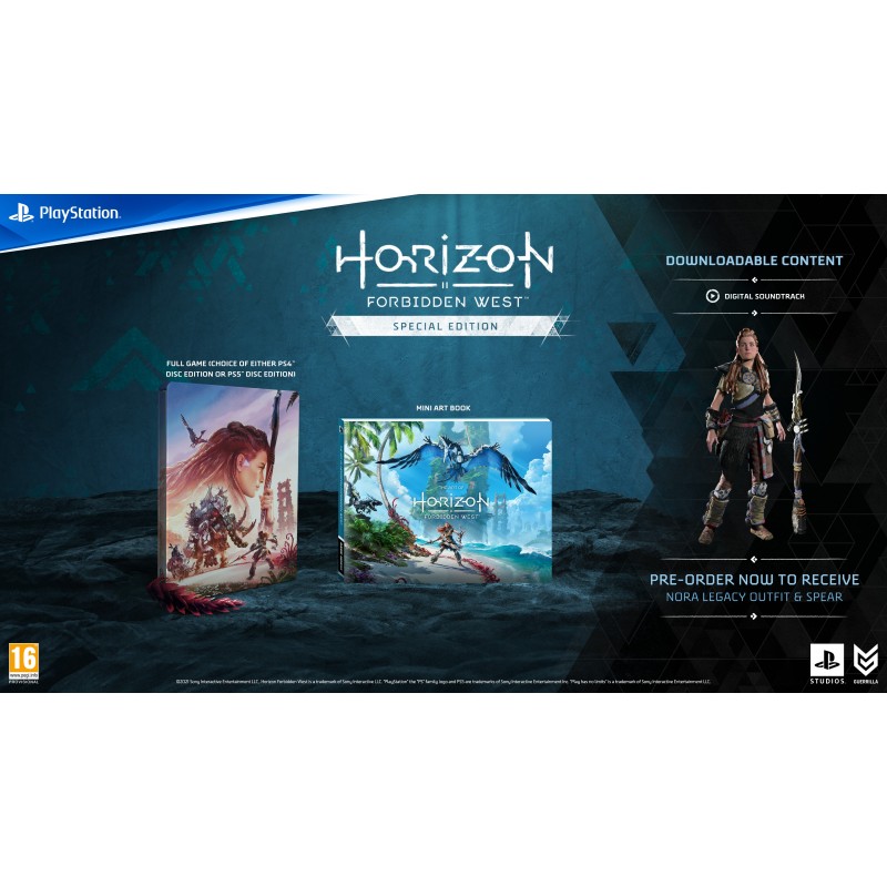 Sony Horizon Forbidden West, Special Edition Standard Arabo, Tedesca, ESP, Francese, ITA, Giapponese, Polacco, Portoghese,