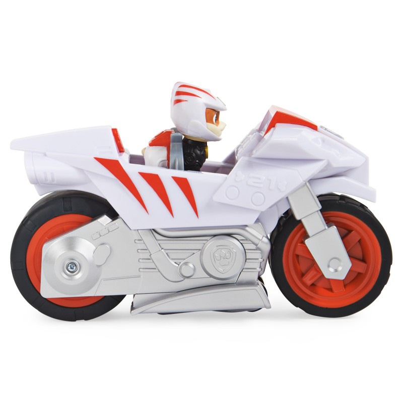 PAW Patrol LA PAT' PATROUILLE - VEHICULE + FIGURINE CHASCADEUR MOTO PUPS - Moto Avec Rétrofriction Et Figurine Amovible De