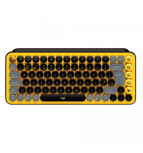 Logitech Pop Keys Tastatur RF Wireless + Bluetooth QWERTY Italienisch Schwarz, Grau, Gelb
