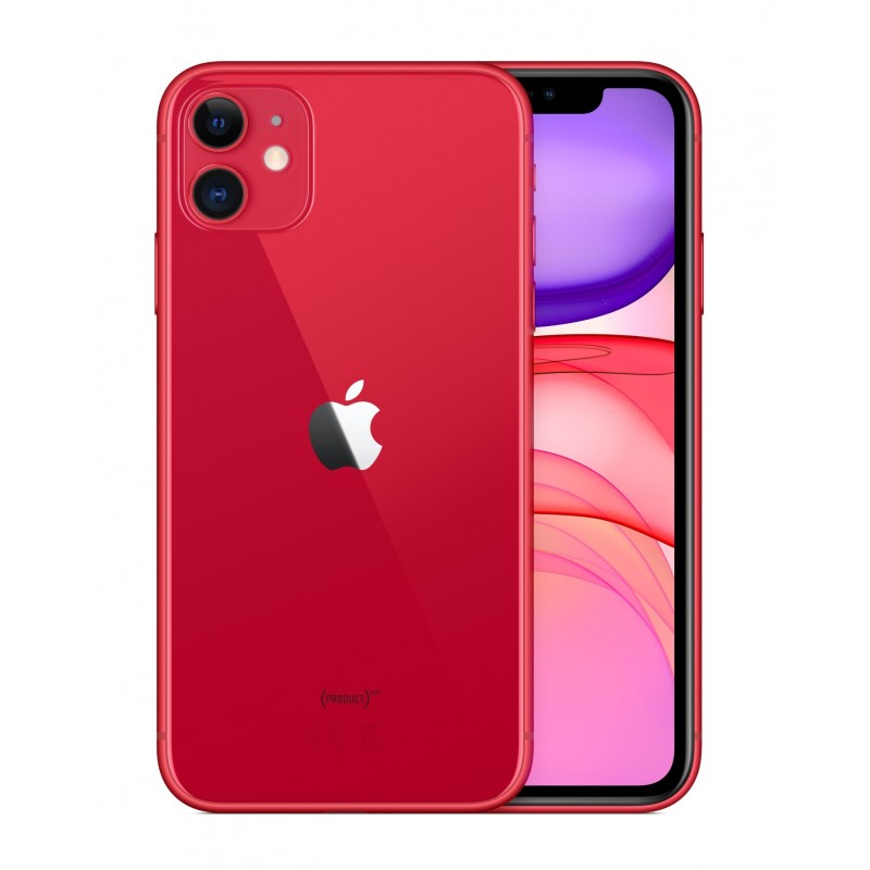 Apple iPhone 11 15,5 cm (6.1") SIM doble iOS 14 4G 128 GB Rojo
