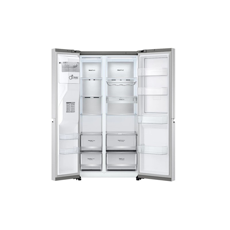 LG GSJV90BSAE side-by-side refrigerator Freestanding 635 L E Stainless steel