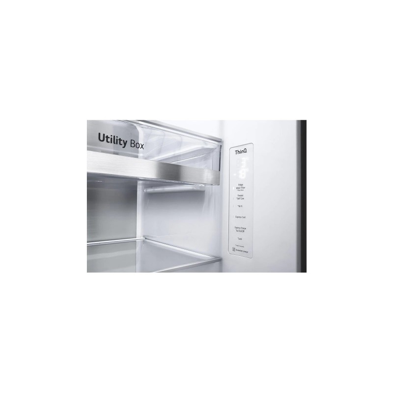 LG GSJV90BSAE side-by-side refrigerator Freestanding 635 L E Stainless steel