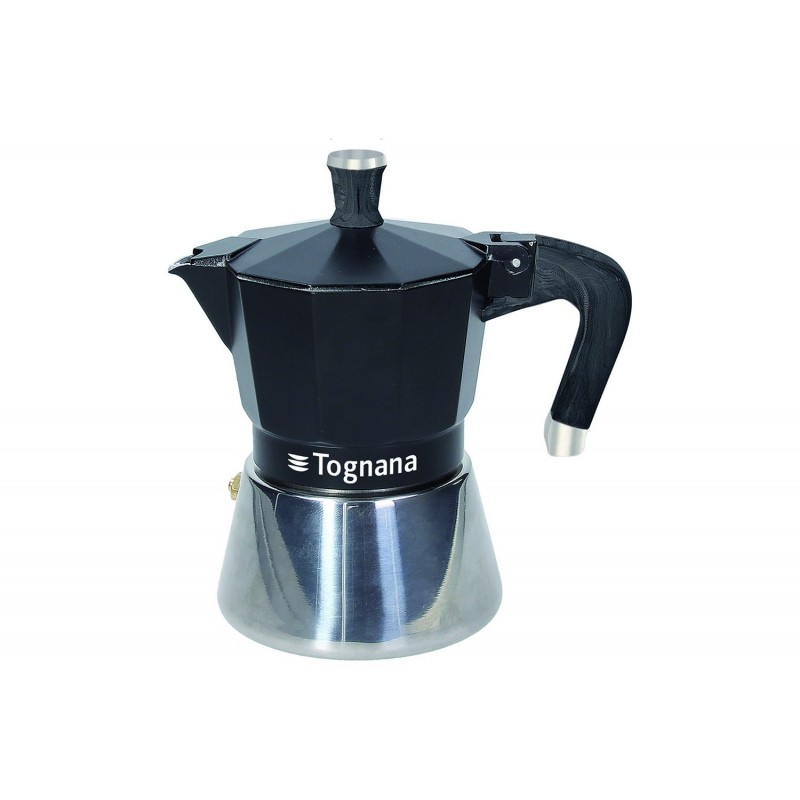 Tognana Porcellane WS43003SPHA Manuelle Kaffeemaschine Mokka-Kanne 0,18 l Schwarz, Silber