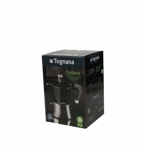 Tognana Porcellane WS43003SPHA Manuelle Kaffeemaschine Mokka-Kanne 0,18 l Schwarz, Silber