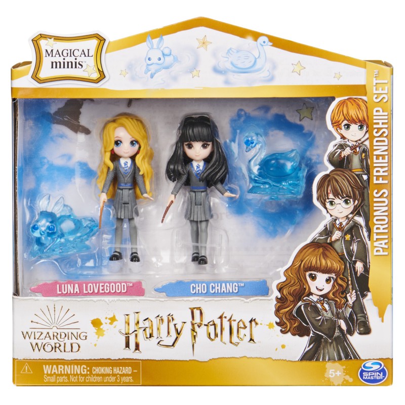 Wizarding World , Set Amicizia Patronus di Luna Lovegood e Cho Chang con 2 bambole articolate e 2 animali Patronus, collezione