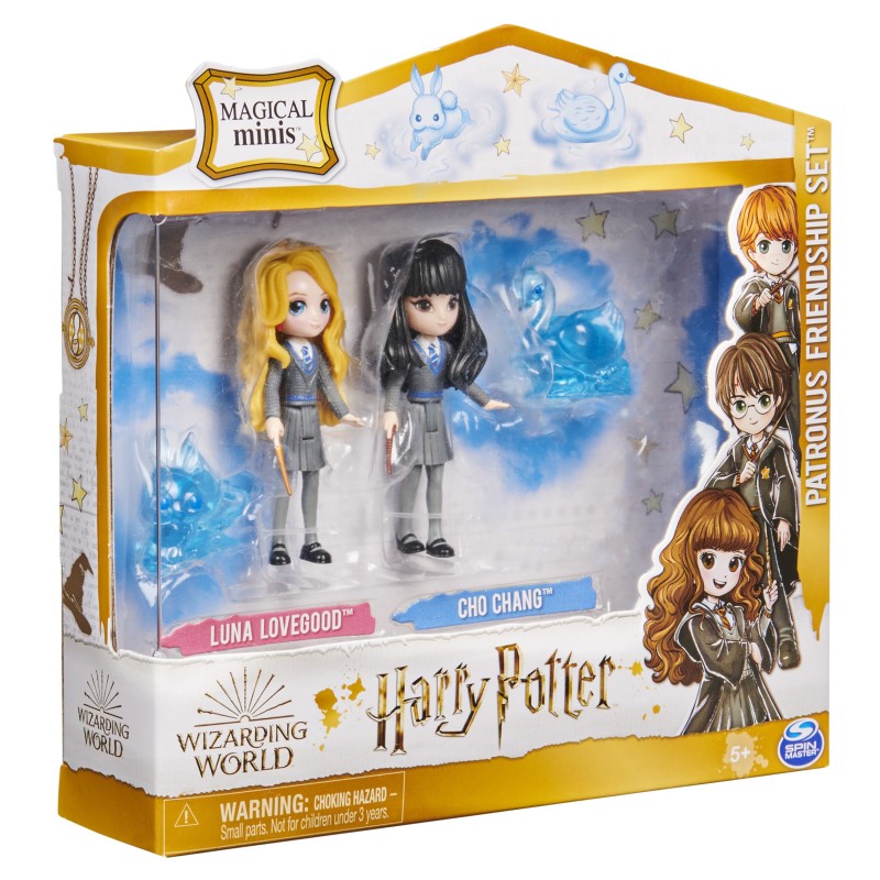 Wizarding World , Set Amicizia Patronus di Luna Lovegood e Cho Chang con 2 bambole articolate e 2 animali Patronus, collezione