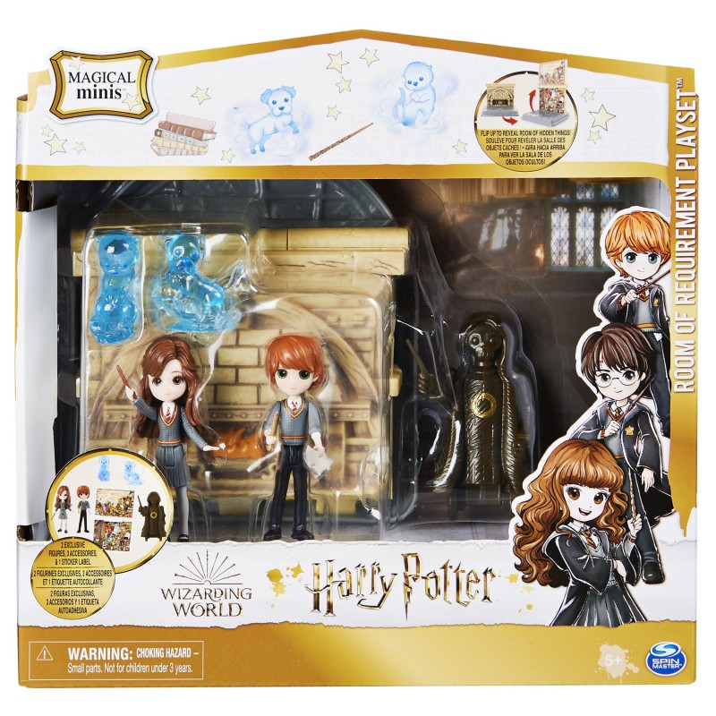 Wizarding World HARRY POTTER - PLAYSET 2 EN 1 LA SALLE SUR DEMANDE MAGICAL MINIS - Univers Magique 2 en 1 Avec 4 Figurines et