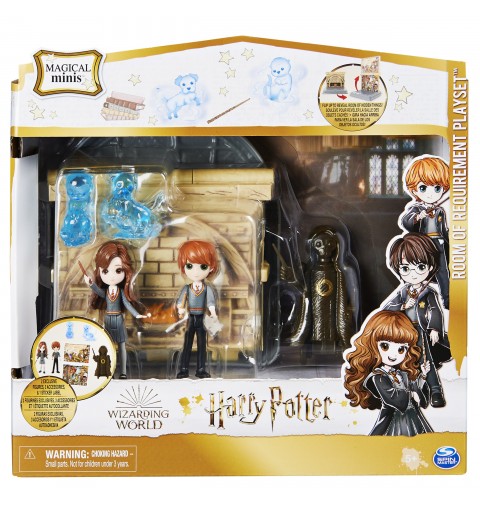 Wizarding World HARRY POTTER - PLAYSET 2 EN 1 LA SALLE SUR DEMANDE MAGICAL MINIS - Univers Magique 2 en 1 Avec 4 Figurines et