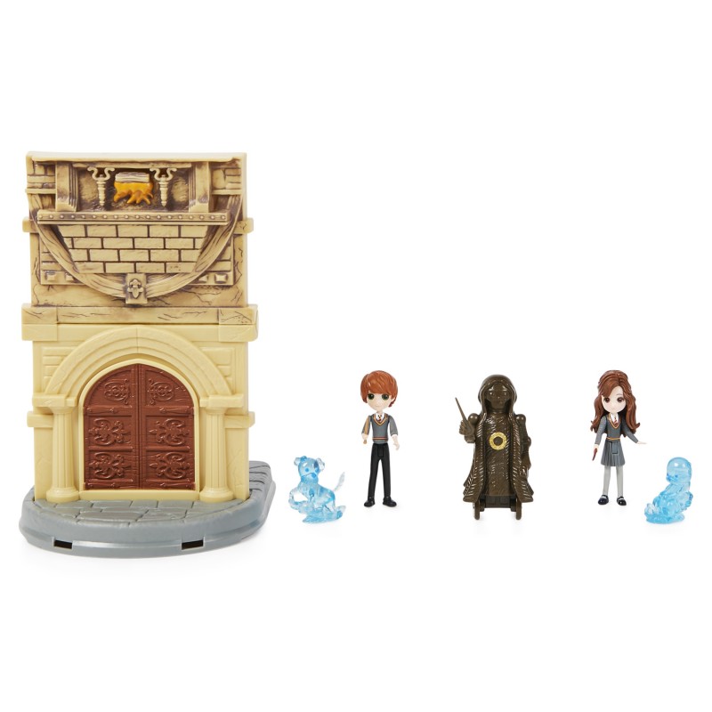 Wizarding World HARRY POTTER - PLAYSET 2 EN 1 LA SALLE SUR DEMANDE MAGICAL MINIS - Univers Magique 2 en 1 Avec 4 Figurines et